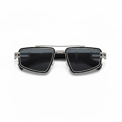 Torino Timeless Sunglasses with black lenses and silver frame – classic men's luxury sunglasses